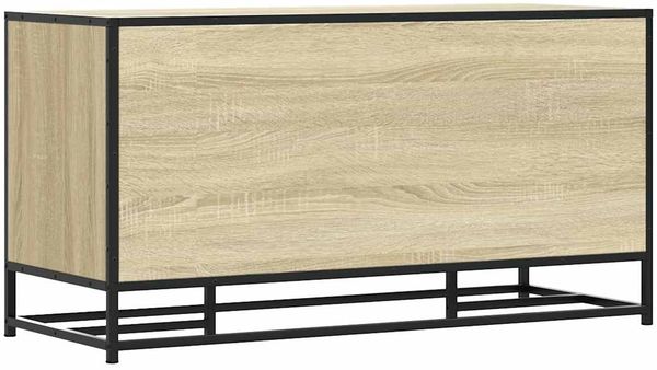 vidaXL Schuhbank Sonoma-Eiche 100x40x53,5 cm Holzwerkstoff und Metall 849215 Bild 8