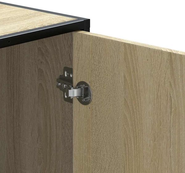 vidaXL Schuhbank Sonoma-Eiche 100x40x53,5 cm Holzwerkstoff und Metall 849215 Bild 10