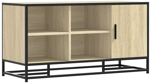 vidaXL Schuhbank Sonoma-Eiche 100x40x53,5 cm Holzwerkstoff und Metall 849215 Bild 2