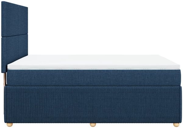 vidaXL Boxspringbett mit Matratze Blau 160x200 cm Stoff 3294406 Bild 7