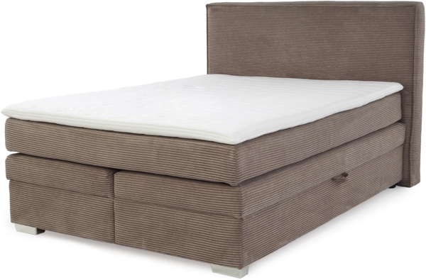Jockenhöfer 'Arabella' Boxspringbett, 140x200 cm, Cord Taupe