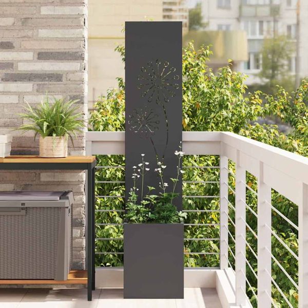 vidaXL Garten Sichtschutz-Leinwand Schwarz 32 x 32 x 150 cm 876385