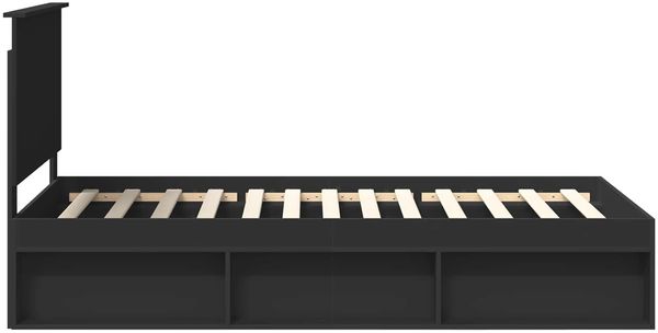 vidaXL Bettrahmen Schwarz 100 x 200 cm Massives Kiefernholz 3411047 Bild 8