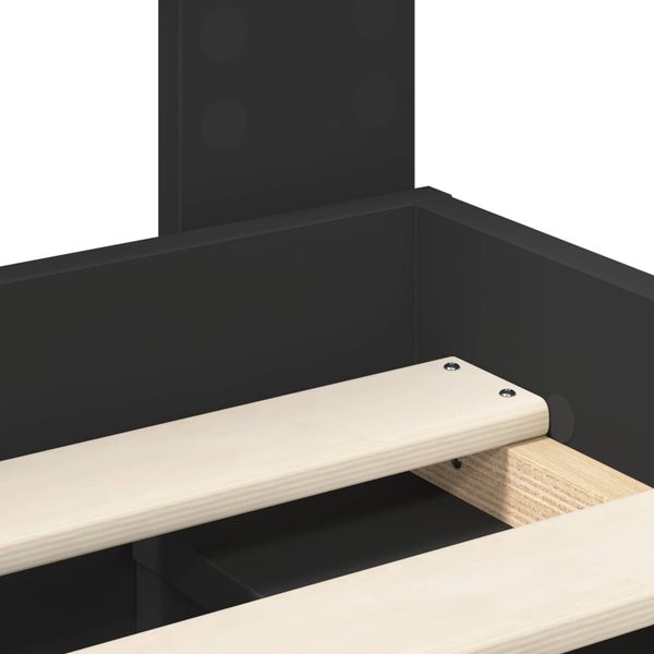 vidaXL Bettrahmen Schwarz 100 x 200 cm Massives Kiefernholz 3411047 Bild 10