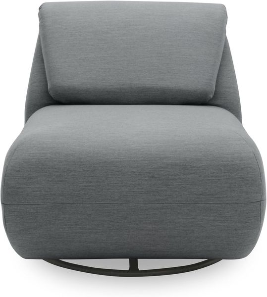 DOMO. collection Outdoor Sessel Spiekeroog, Polstersessel mit Rückenfunktion und Drehfunktion, wetterfest, Gartenmöbel, Gartensofa, 68 x 88 x 67 cm (BxTxH), dungelgrau