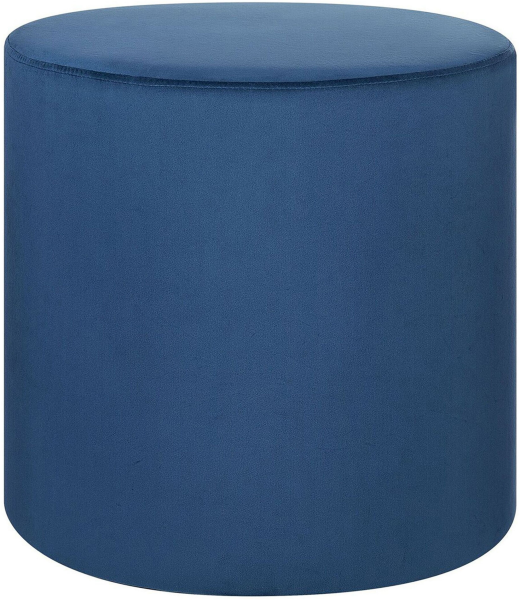 Pouf Samtstoff dunkelblau ⌀ 47 cm LOVETT