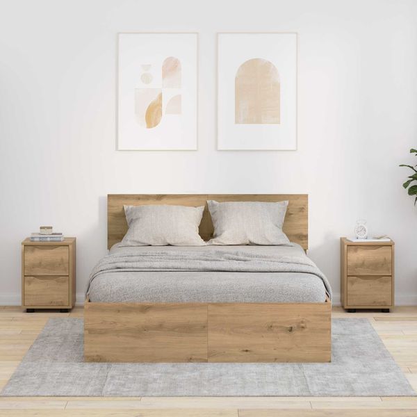 vidaXL Nachttische 2 pcs Artisan-Eiche 30,5 x 30 x 43 cm Holzwerkstoff 888816