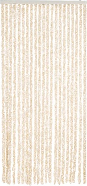vidaXL Fliegenvorhang Beige und Weiß 90x220 cm Chenille 377342 Bild 3