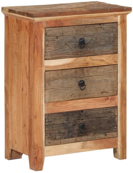 Beistellschrank, Büroschrank, Sideboard 55x33x75 cm Massivholz Akazie