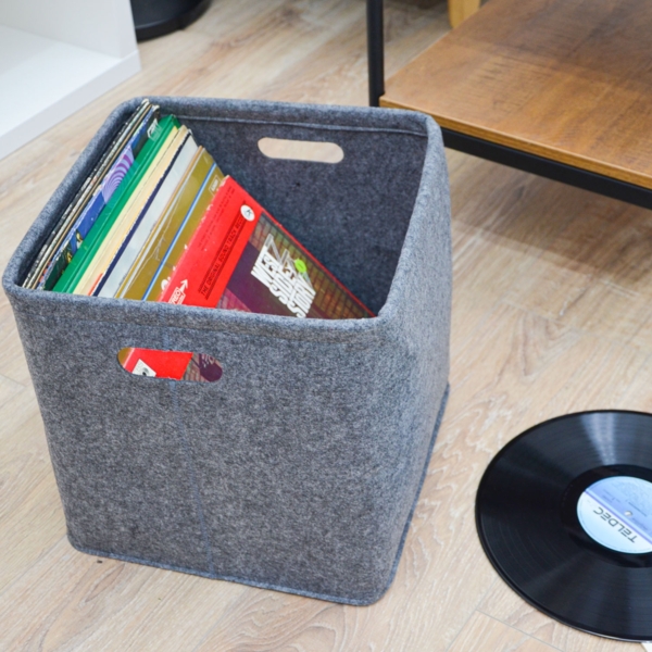 2er Set Filz Aufbewahrungsbox 33x33x33cm Kompatibel mit IKEA Kallax Regal Grau Bild 9