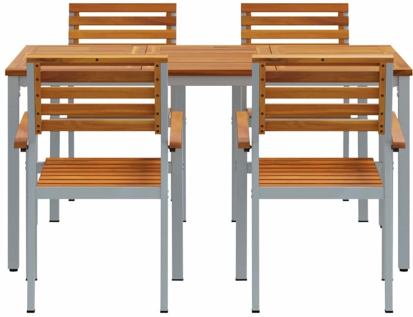 vidaXL Garten Essgruppe 5 pcs Grau und Braun 3284407 Bild 6