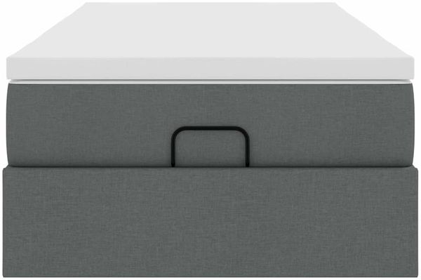 vidaXL Ottoman-Bett mit Matratze Dunkelgrau 80x200 cm Stoff 3311065 Bild 7