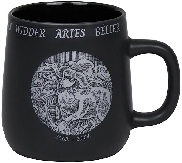 KÖNITZ Becher STERNZEICHEN - Widder - 395 ml aus Bone China Porzellan / Fassbecher