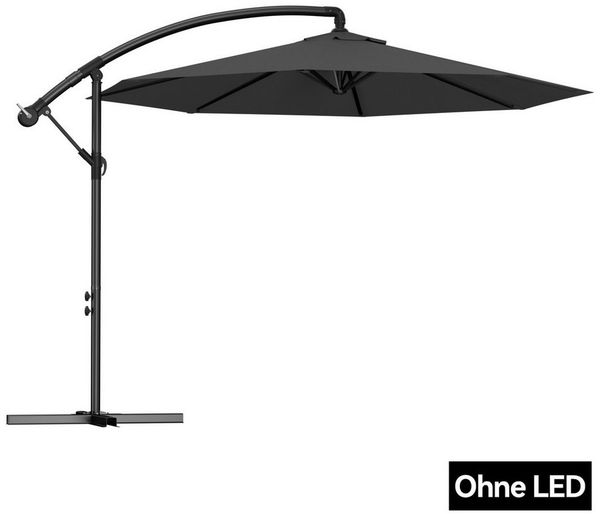 FIVMEN Sonnenschirm Sonnenschirm Alu Sonnenschirme mit kurbel Höhenverstellbarer, Gartenschirm UV Schutz Balkonschirme für Garten Balkon