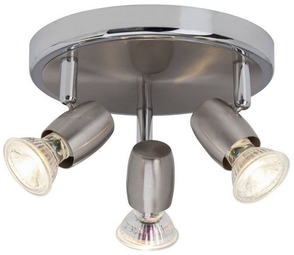 Brilliant Leuchten No. G54834-77 LED Spotrondell Wesley 3-flg GU10 eisen chrom