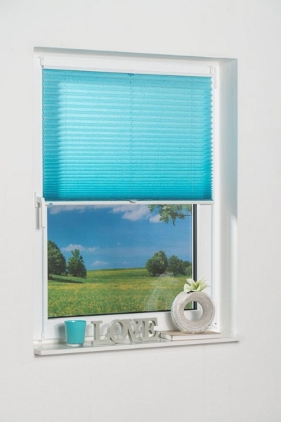 K-HOME Plissee Klemmfix Pisa, Lichtschutz, ohne Bohren, verspannt, Klemmfix, Crushed-Optik