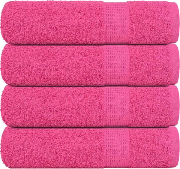 vidaXL Handtücher 4 Stk. Rosa 50x100 cm 360 g/m² 100% Baumwolle 137047