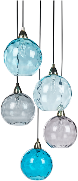 Hängeleuchte PABELLON Glas Blau