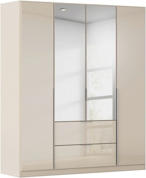 OTTO home Drehtürenschrank Kleiderschrank Kleiderschränke Schrank Garderobe AGORDO mit Glasfront (in zwei Griff-Farben, Breiten 91-360 cm) mit Außenschubkästen, in 7 Breiten und 2 Höhen MADE IN GERMANY