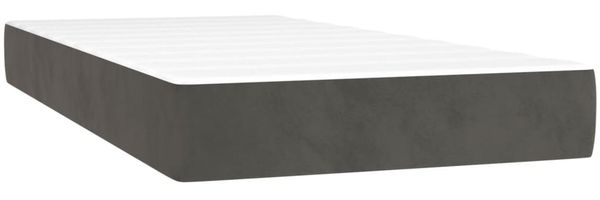 vidaXL Taschenfederkernmatratze Mittel Dunkelgrau 90x190x20 cm Samt 347709 Bild 2