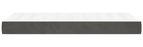 vidaXL Taschenfederkernmatratze Mittel Dunkelgrau 90x190x20 cm Samt 347709 Bild 4