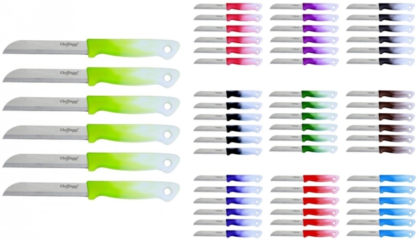 60er Set Cheffinger Messer-Set Küchenmesser Kochmesser CF-MKS bunt