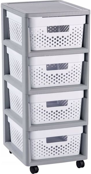 CURVER INFINITY KD 4X11L DURCHBROCHENES REGAL /GRAU/WEISS