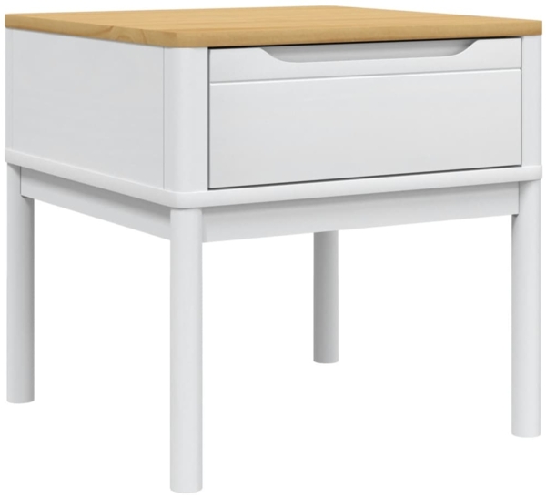 vidaXL Lampentisch FLORO Weiß 55x55x54 cm Massivholz Kiefer 374027