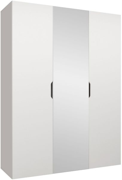 Kleiderschrank Midere 150 mit Frontspiegel (Farbe: Weiß)