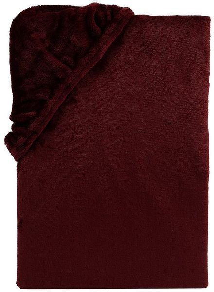 Visaggio Spannbettlaken Cashmere Touch Winter Spannbetttuch Super Soft Bettlaken, Nicki, Gummizug: rundum, Flauschig warmes Teddyplüsch, Einfarbig