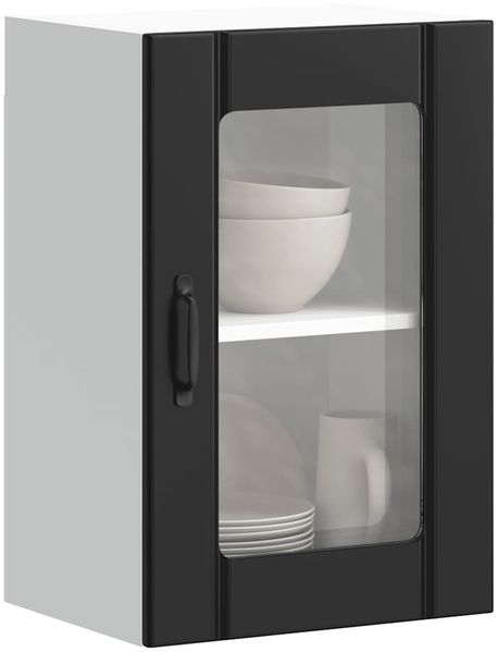 vidaXL Küchen-Hängeschrank mit Glastür Lucca Schwarz 853768