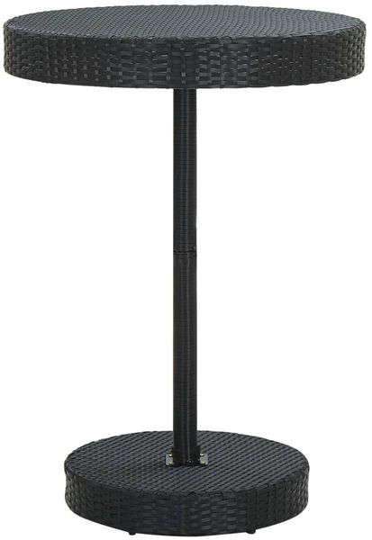 vidaXL Gartentisch Schwarz 75,5x106 cm Poly Rattan 45859