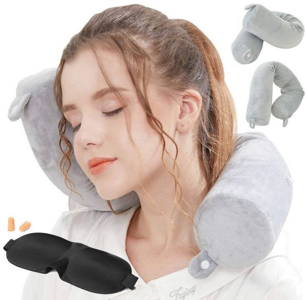 Purpurra Nackenkissen Nackenkissen Stützkissen mit Memory Foam 68 cm, grau
