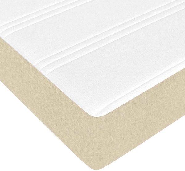 vidaXL Boxspringbett mit Matratze Creme 140 x 190 cm Stoff 3398862 Bild 11