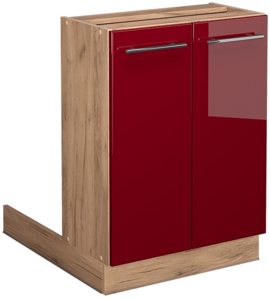 Kücheninsel Fame-Line Bordeaux Hochglanz 60 cm ohne Arbeitsplatte Vicco
