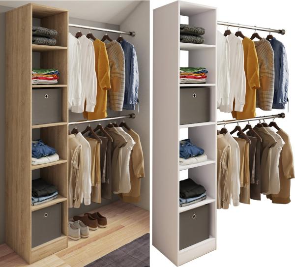 VCM Kleiderschrank Offener Kleiderschrank Dachschrägen Regal Dacholll