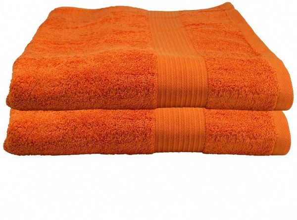 Julie Julsen Duschtücher 2-Duschtücher-Orange-Duschtuch 70 x 140 cm, Baumwolle (2-St)