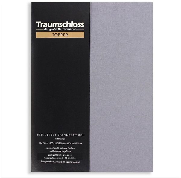 Traumschloss Spannbettlaken Topper, Jersey, Gummizug: rundum, (1 Stück), 165g/m², 95% gekämmte Mako Baumwolle, 5% Elasthan