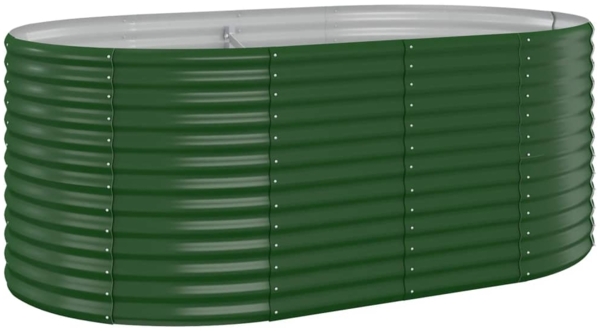 vidaXL Hochbeet Verzinkter Stahl 175x100x68 cm Grün 319058