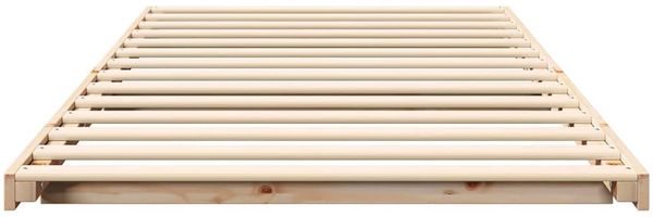 vidaXL Bettrahmen Braun 80 x 220 cm Massives Kiefernholz 873121 Bild 5