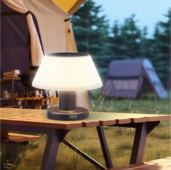 VIVIHEYDAY LED Solarleuchte Gartenleuchte, LED Solar Tischleuchte, LED Solar Tisch Lampen, mit Lichtsensor, Dimmbar, Terrassen Beleuchtung Garten
