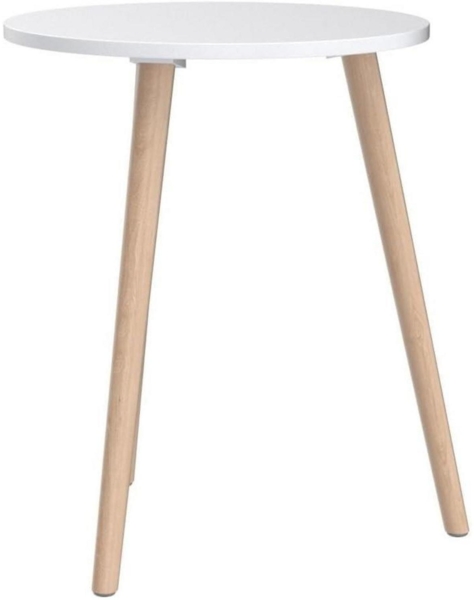 Beistelltisch rund Ø 42 cm Höhe 51 cm Skandinavischer Stil Massivholz Natur Bild 4