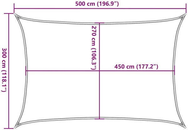 vidaXL Sonnensegel 160 g/m² Terrakottarot 3x5 m HDPE 311349 Bild 10