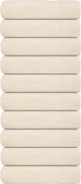 vidaXL Duschtücher 10 Stk. Creme 70x140 cm 360 g/m² 100% Baumwolle 137003