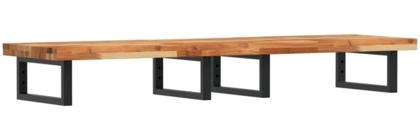 vidaXL Waschbeckenregal Wandmontage Stahl und Akazienholz 3302757