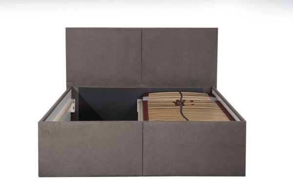Halmon Schlafkomfort Betten Polsterbett Milano (Mit Stauraum unter der Liegefläche, erhältlich in 6 Größen, attraktiven Farben und zahlreichen Optionen), Seitenhöhe 32cm, inkl. Lattenrost bei Ausführung mit Matratze Bild 4