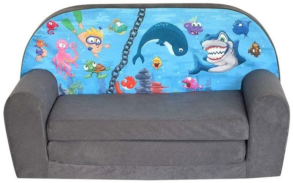 FORTISLINE Kindersitzgruppe Kindersofa "MINI" Kindercouch zum Aufklappen W386
