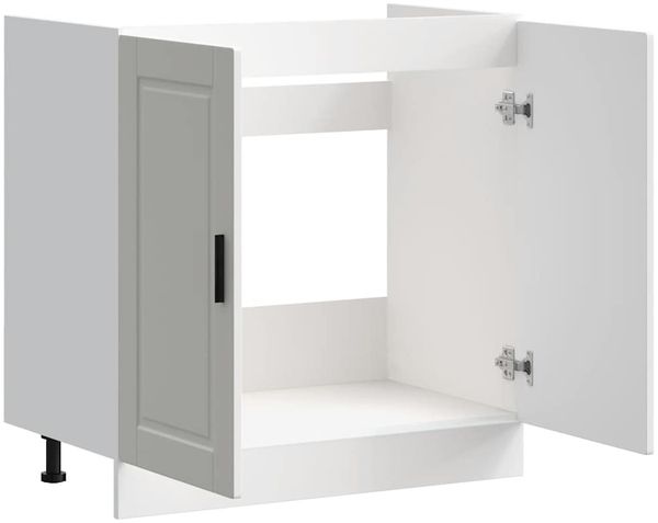 vidaXL Spülenunterschrank Porto Weiß 80x46x81,5 cm Holzwerkstoff 853927 Bild 5