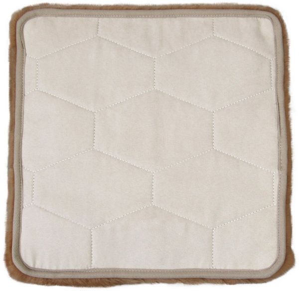 Heitmann Felle Sitzkissen Lammfell Patchwork, Sitzauflage, eckig, 35x35 cm, echtes Lammfell, weich & kuschelig