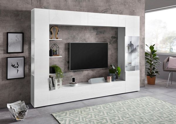 INOSIGN Wohnwand Sorano, (Set, 4-St), Kompaktwohnwand mit viel Stauraum